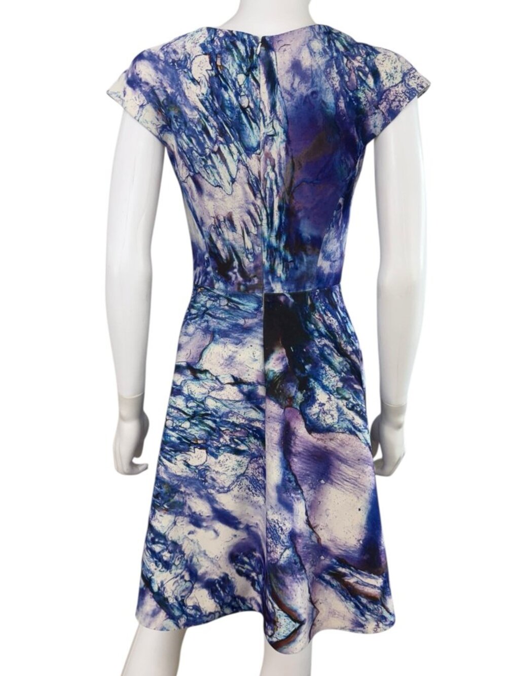 Gabriella Cadena Purple Marbled Over Cocktail Dress Size 4 O0835 - Picture 3 of 10